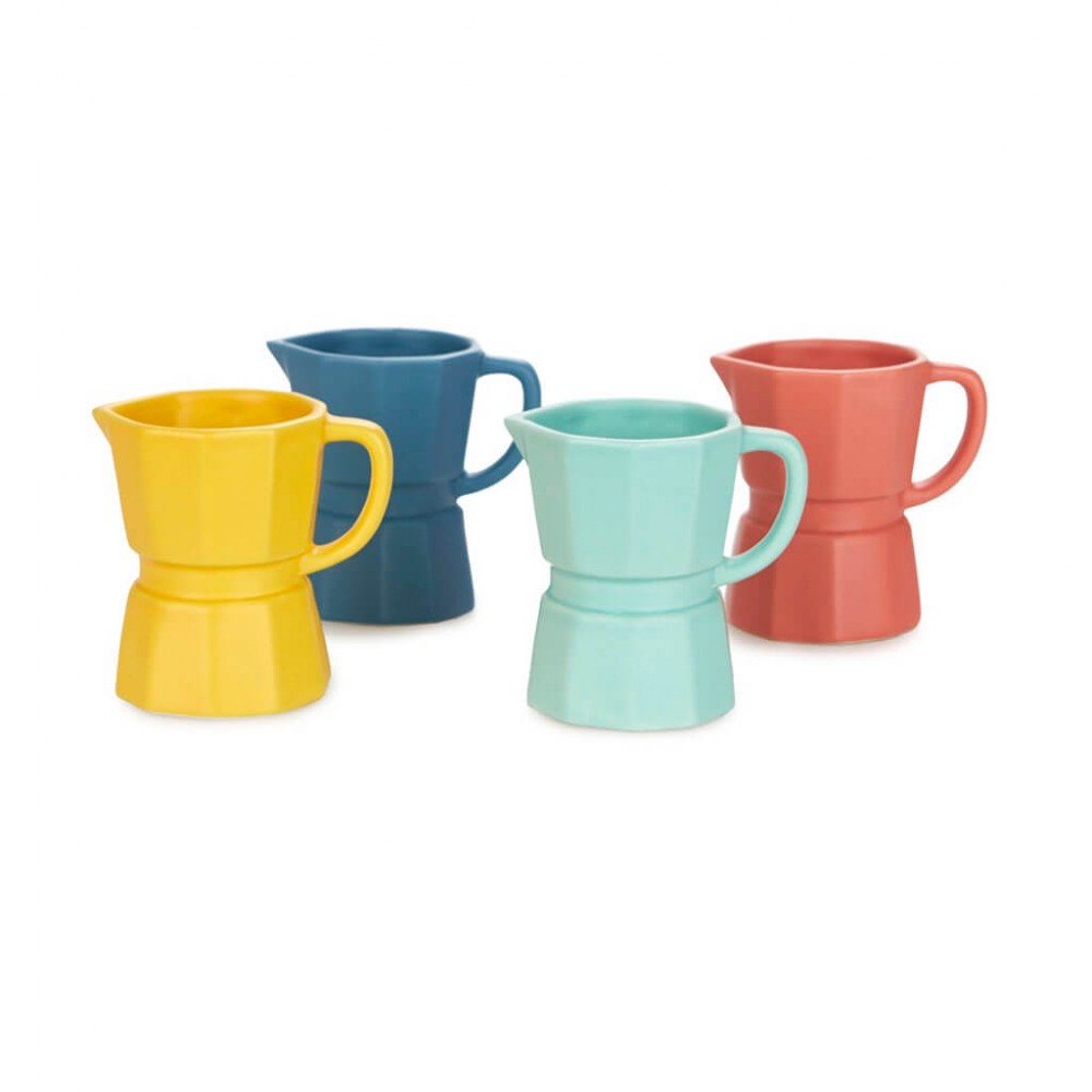 Set de tazas divertidas para un café con leche en forma de cafetera | HAPPYIDEAS