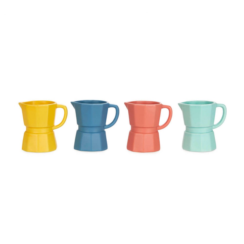 Set de tazas divertidas para un café con leche en forma de cafetera | HAPPYIDEAS