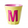 Vaso Melanina letra M - Dos tonos | Happyideas