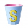 Vaso Melanina letra S - Dos tonos | Happyideas