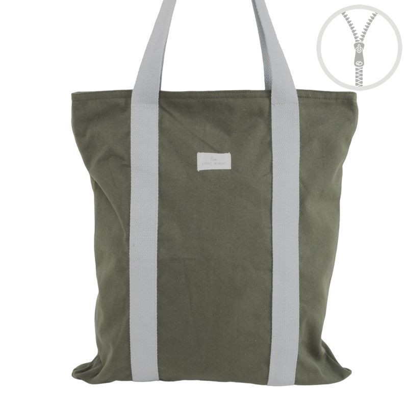 Bolsa Algodón Cremallera Verde - Happyideas.com