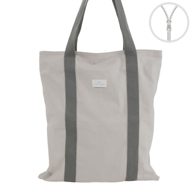 Bolsa Cremallera Algodón Gris - Happyideas.com