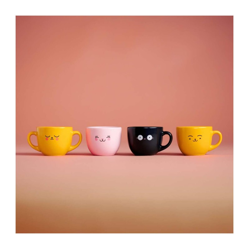 Juego 4 tazas cute de café - Happyideas.com