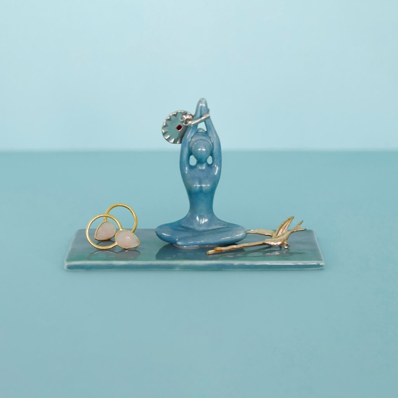 Porta anillos Yoga azul - Happyideas.com