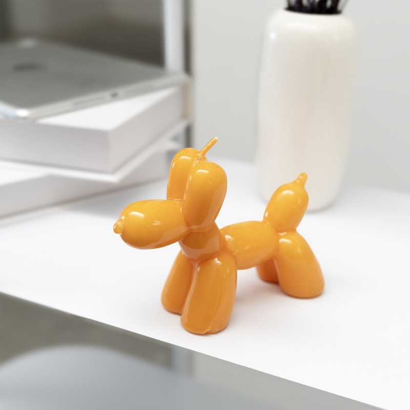 Vela Balloon Dog Naranja - Happyideas.com